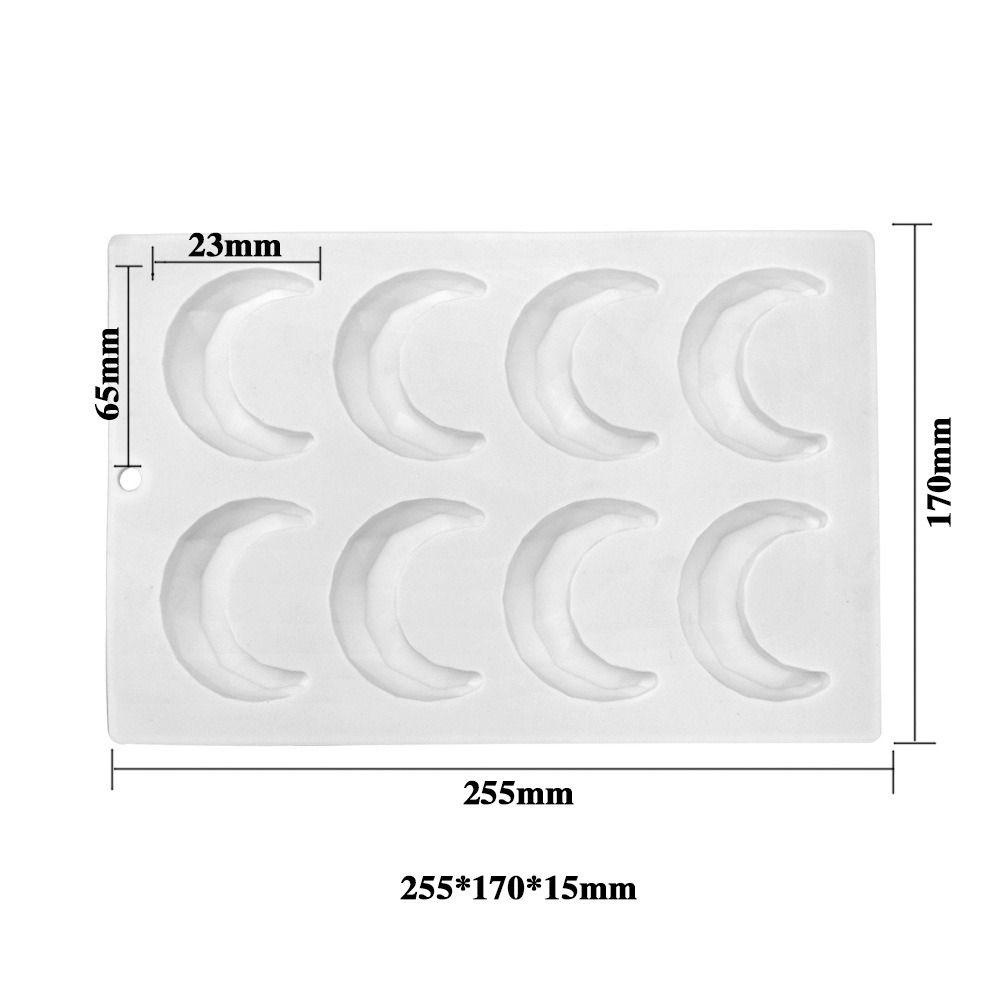 Solighter 8rongga 3D Bulan Bintang Kerajinan Clay Tools Kue Resin Cetakan Mousse Pembuatan Sabun Handmade Eid Mubarak