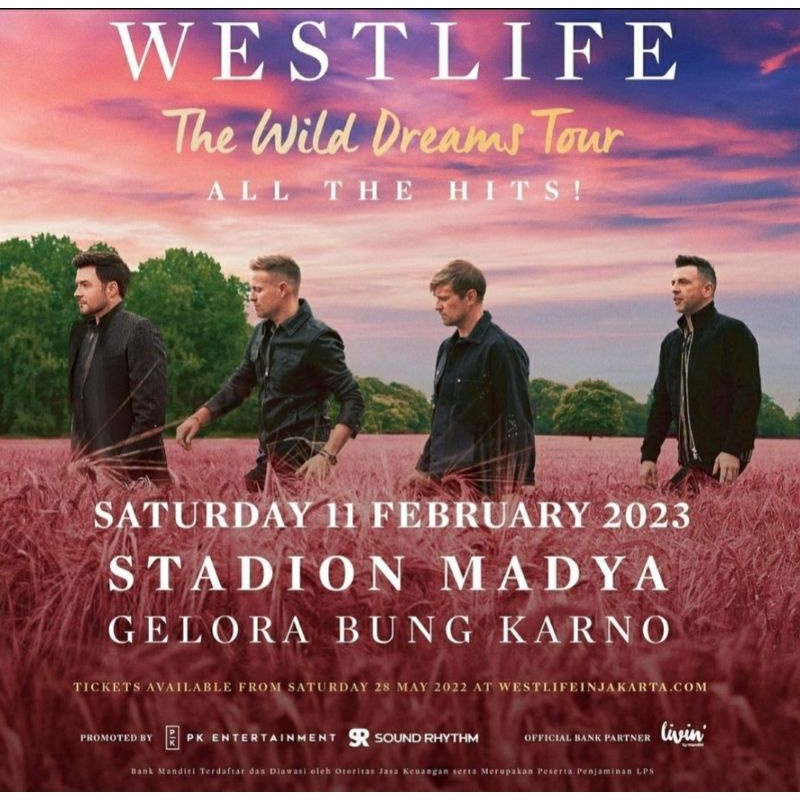 Tiket Konser Westlife 11 Februari 2023