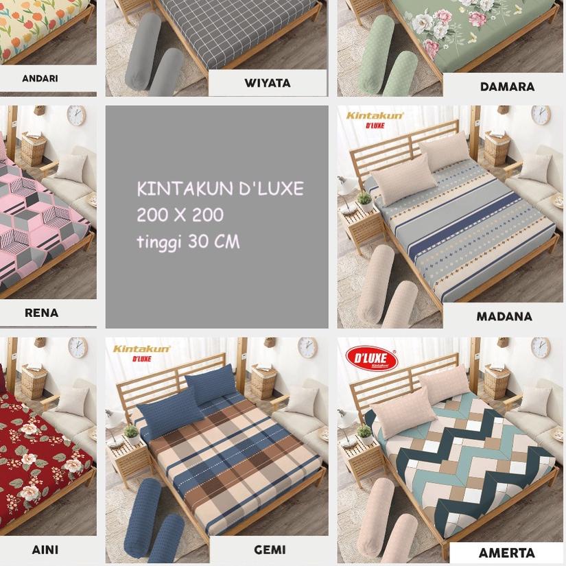 ✰ Sprei Tinggi 30 CM/ Sprei Kintakun D'luxe  Uk.200 x 200  ( T30 ) ✸