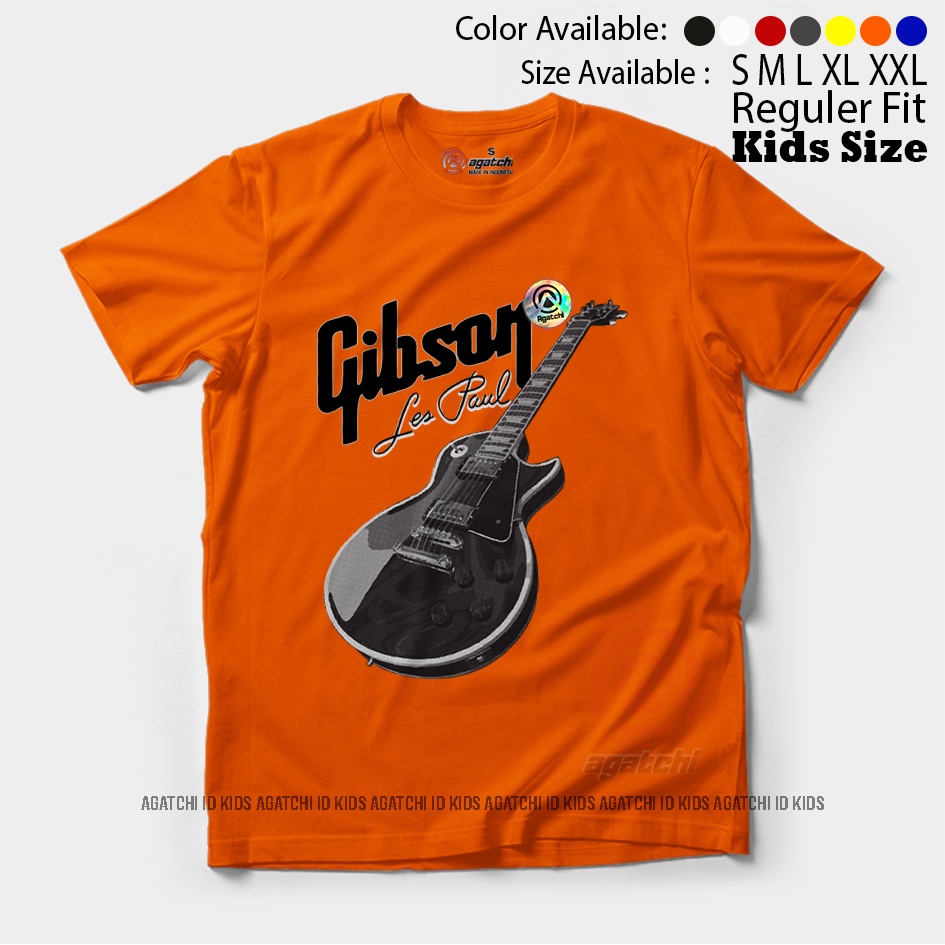 Baju Kaos Atasan Anak Laki - Laki Agatchi Motif Guitar