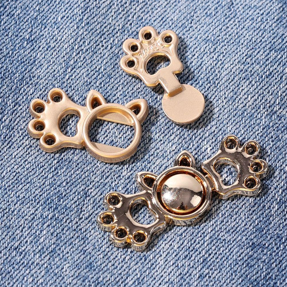 Agustina Celana Pinggang Gesper Lucu Kartun Trendi Kucing Caw Fashion Perhiasan Kasual Alloy Jeans Pinggang Mengencangkan Pin