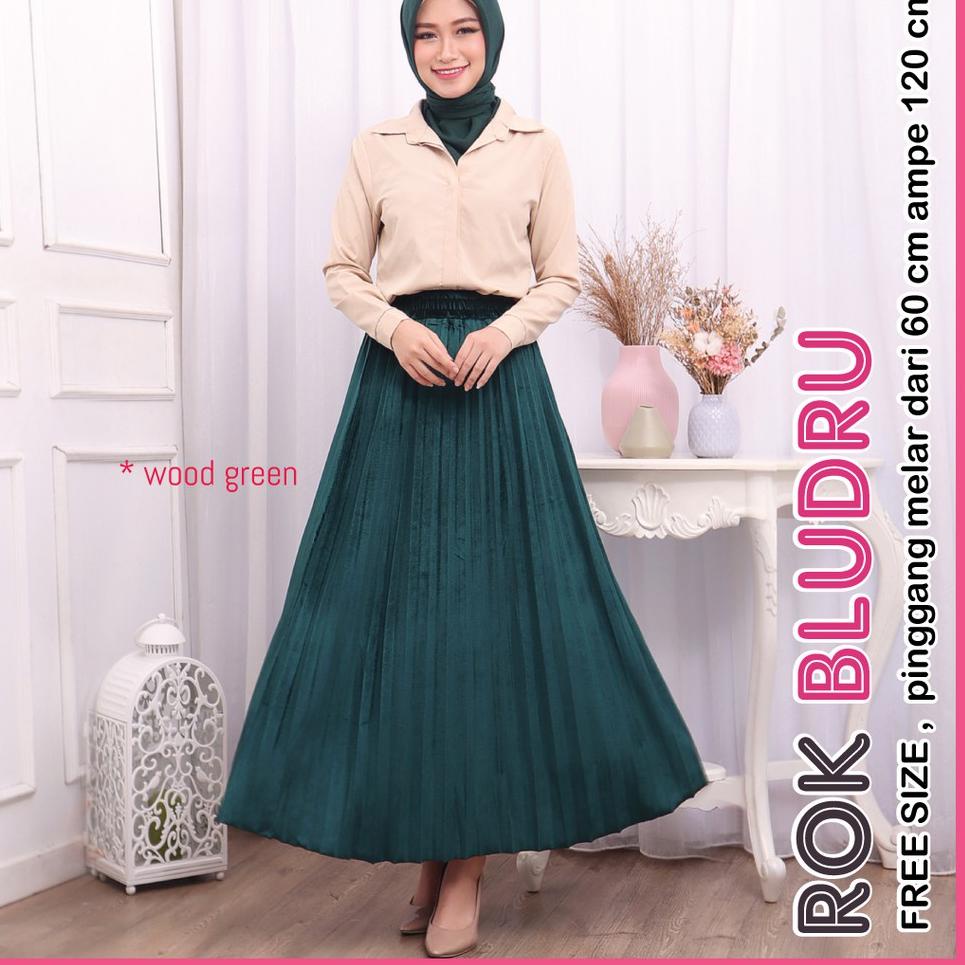 Sale Rok Bludru Jumbo Wanita / Rok jumbo wanita / Rok velvet bludru / Rok plisket Jumbo wanita