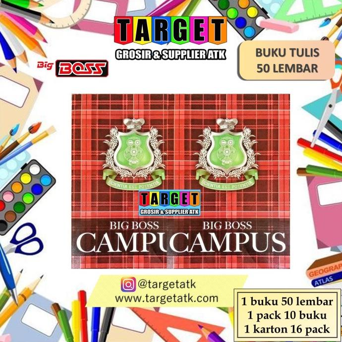 

BUKU TULIS CAMPUS BIG BOSS 50 LEMBAR / BBO 50 (10 buku) SALE