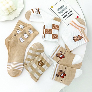 ⭐️𝐈𝐇𝐒 𝟗𝟖𝟓 𝐋𝐚𝐦𝐩𝐮𝐧𝐠⭐️Kaos Kaki Pria Wanita Motif Bear Bear Kaos Kaki Panjang Beruang Fashion Korea