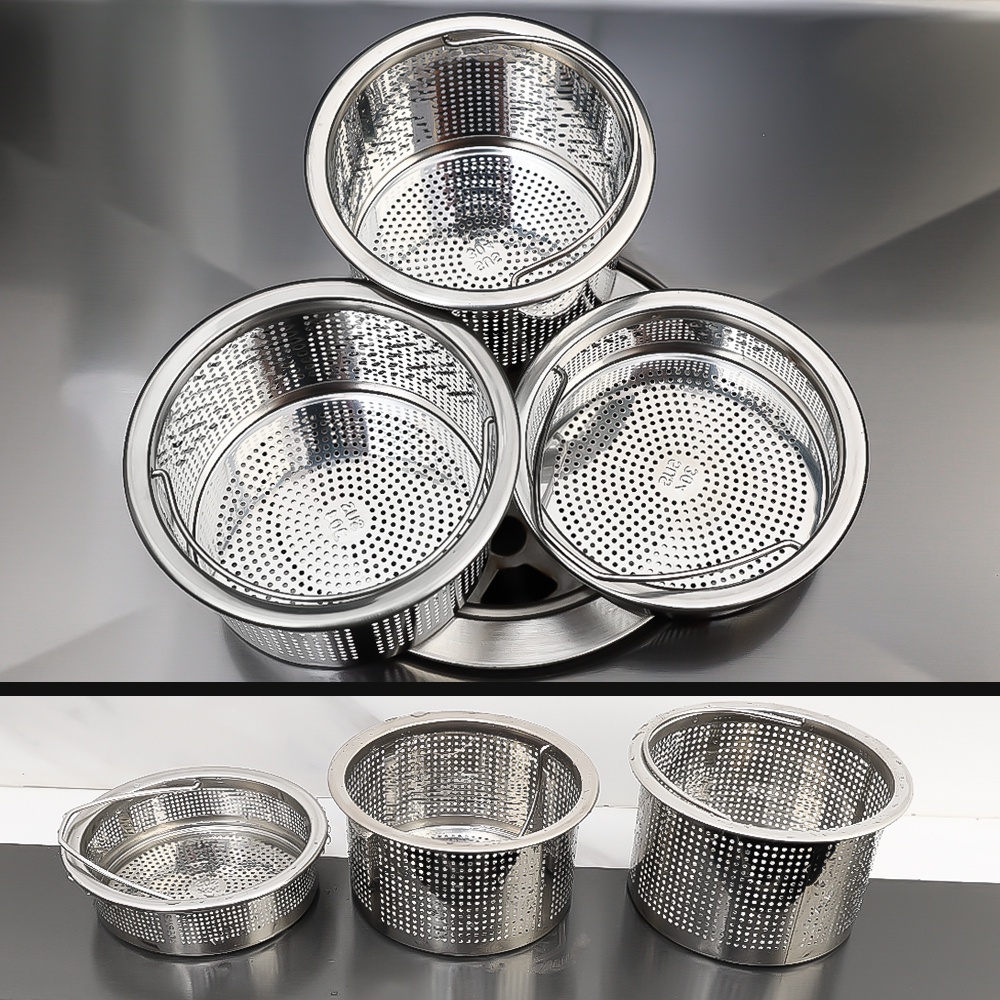 Kitchen Metal Sink Strainer Alat Floor Drain Saringan Wastafel Bak Cuci Piring Kitchen Sink Drain Strainer Stainless Steel Saringan Wastafel Dapur