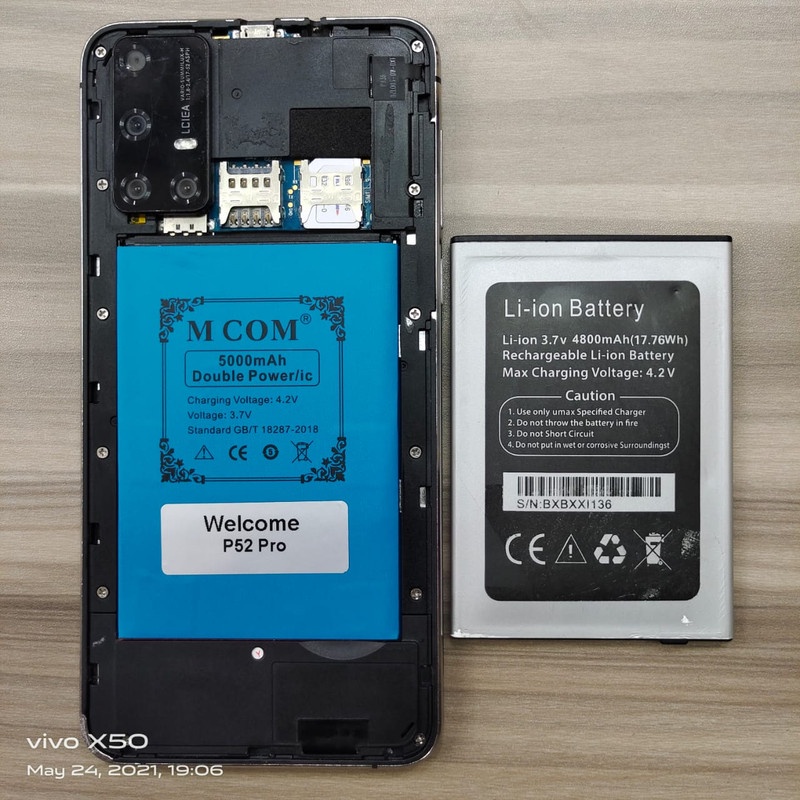 Battery Batre Batere Baterai Double Power Mcom Welcome P52 Pro ORIGINAL OEM