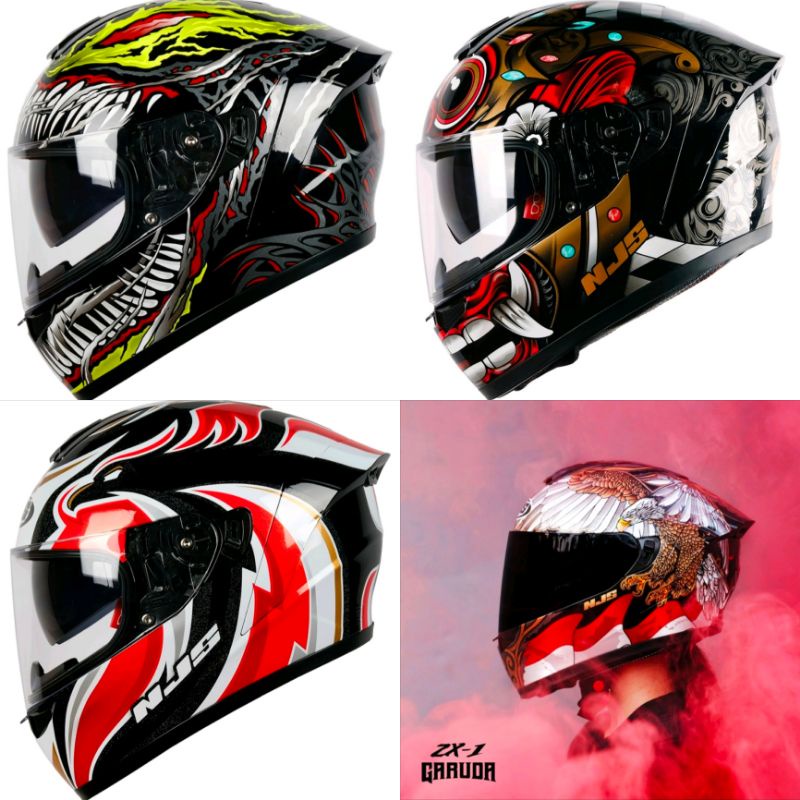 NJS ZX1 Motif - Helm Full Face