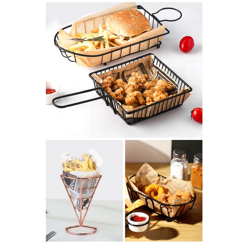 French Fries Serving Basket/Wadah Kentang Goreng/Keranjang Kentang/Fries Keranjang/Wadah Keranjang Saji Kentang