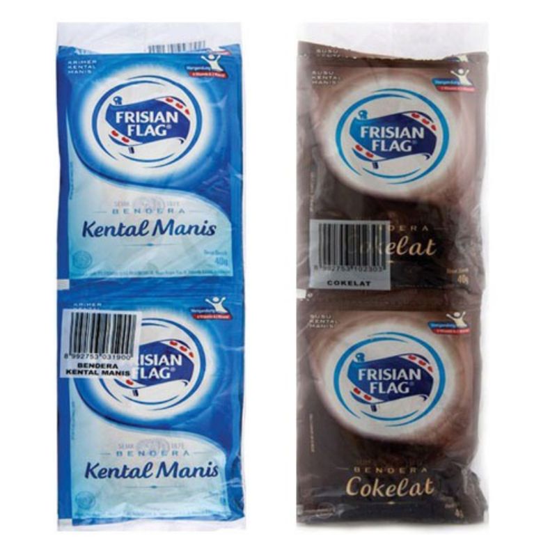 

susu bendera sachet 40gr || susu frisian flag susu kental manis dan susu coklat