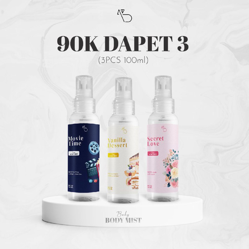 PAKET BUNDLING 3PCS BABY BODY MIST BY ERV
