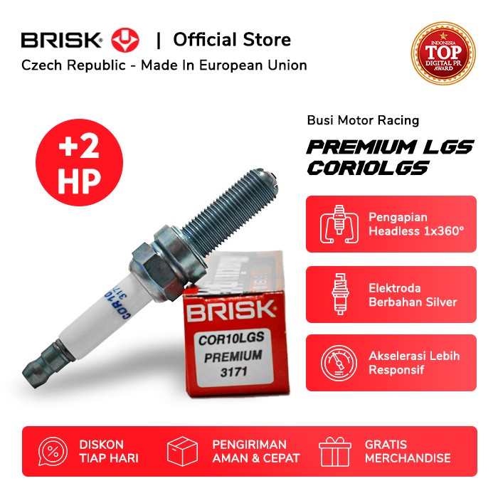 Busi Busi Motor Brisk Premium Lgs Cor10Lgs