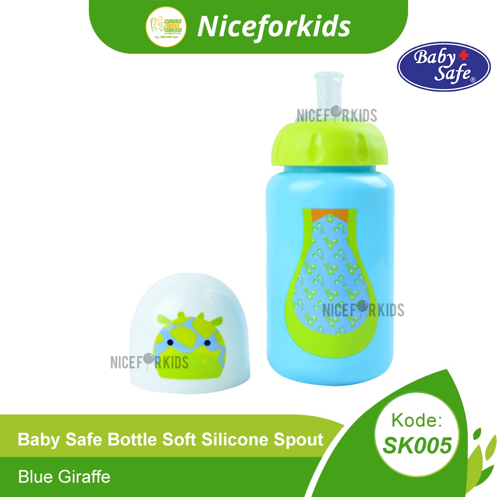 Baby Safe Bottle Silicone Spout SK005 Botol Minum Silikon Anak 300ml