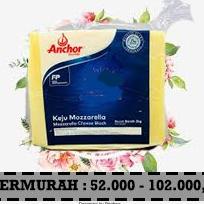 

➢ VACUUM TERMURAH ANCHOR MOZZARELLA CHEESE - KEJU MOZARELLA REPACK 1000 GR (1KG)/500 GR ℗