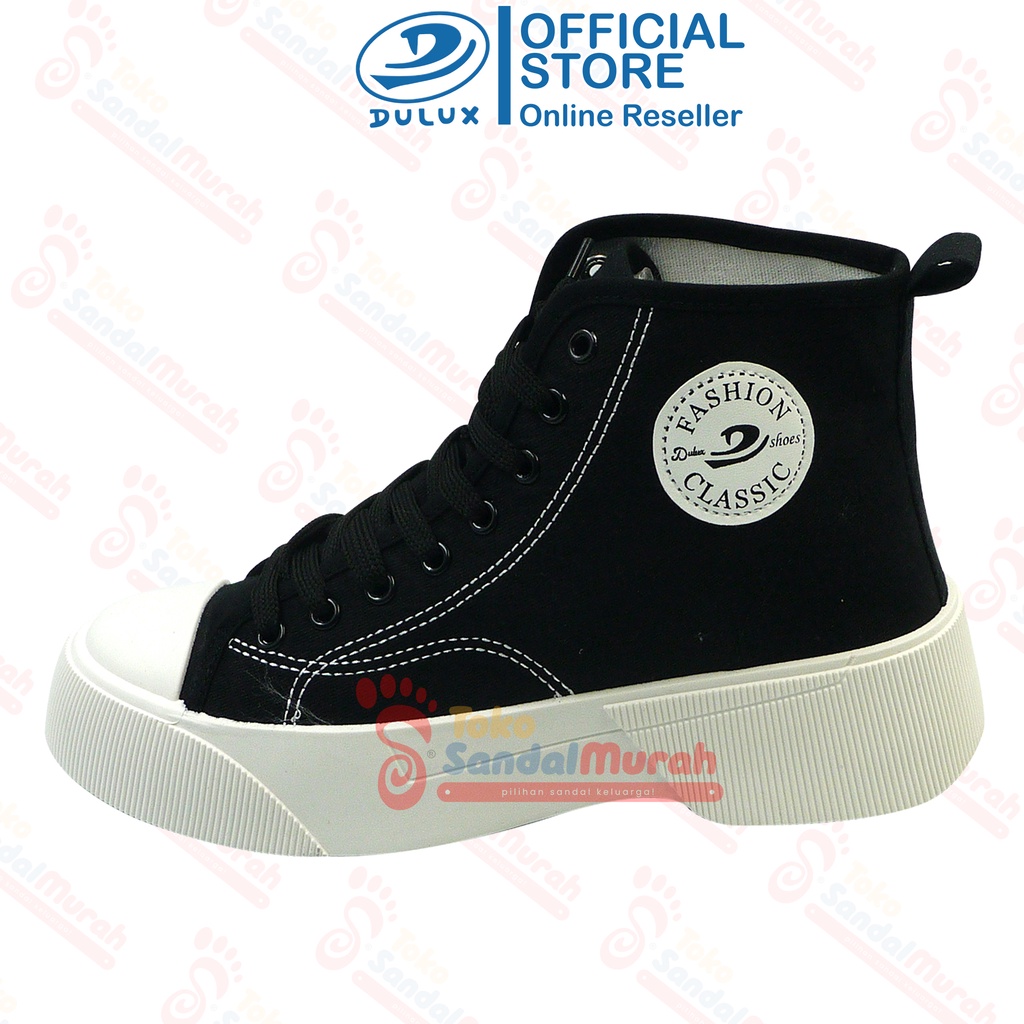 Toko Sandal Murah - Sepatu Konser Blackpink / Sepatu Kanvas Tinggi KPOP / Sepatu Sneaker Fashion Korean / Sepatu Santai Daily / Sepatu Wanita Ankle Tinggi / Sepatu Wedges Tinggi [DULUX BX 3010]