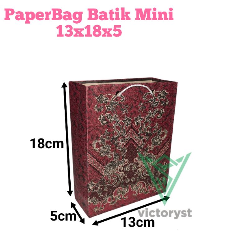 

13x17x5 paper bag MINI batik [LUSIN]