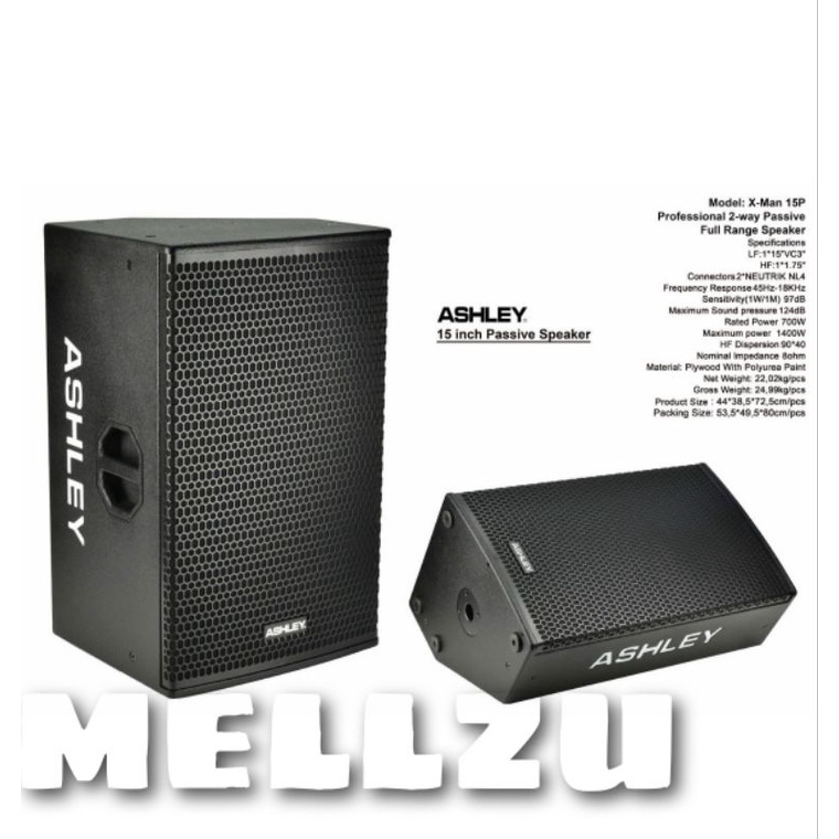 Speaker ashley Pasif X Man 15P Original 15 inch Passive X-MAN 15 P