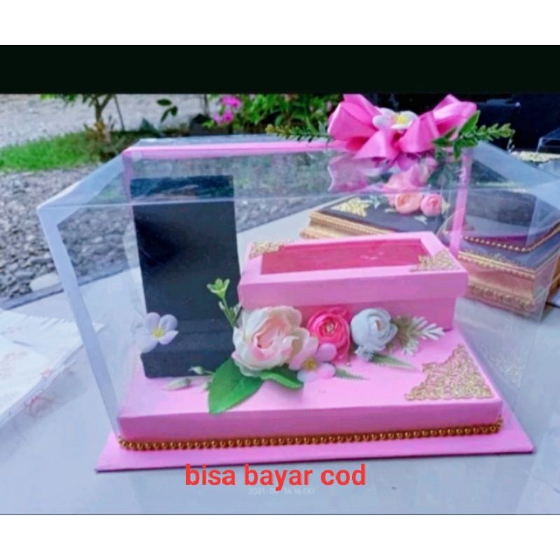 tempat mahar pernikahan emas dan uang + tutup mika