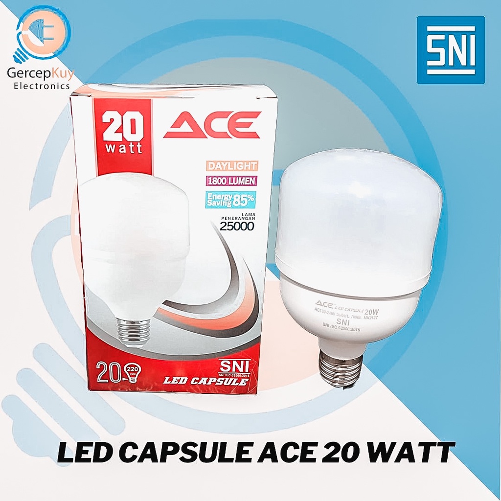 Lampu LED Capsule ACE 20 Watt Putih E27