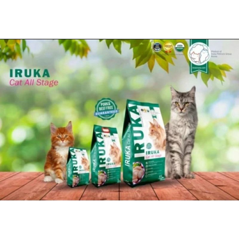 IRUKA Cat All Stage Kitten Adult 300 gram Premium Cat Food Made in Korea