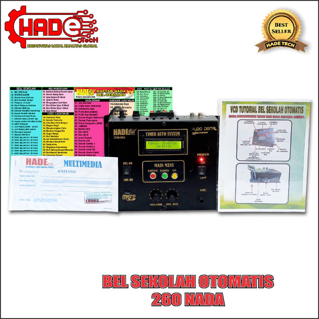 BEL SEKOLAH/PABRIK OTOMATIS TEMPEL PLUS AMPLIFIER