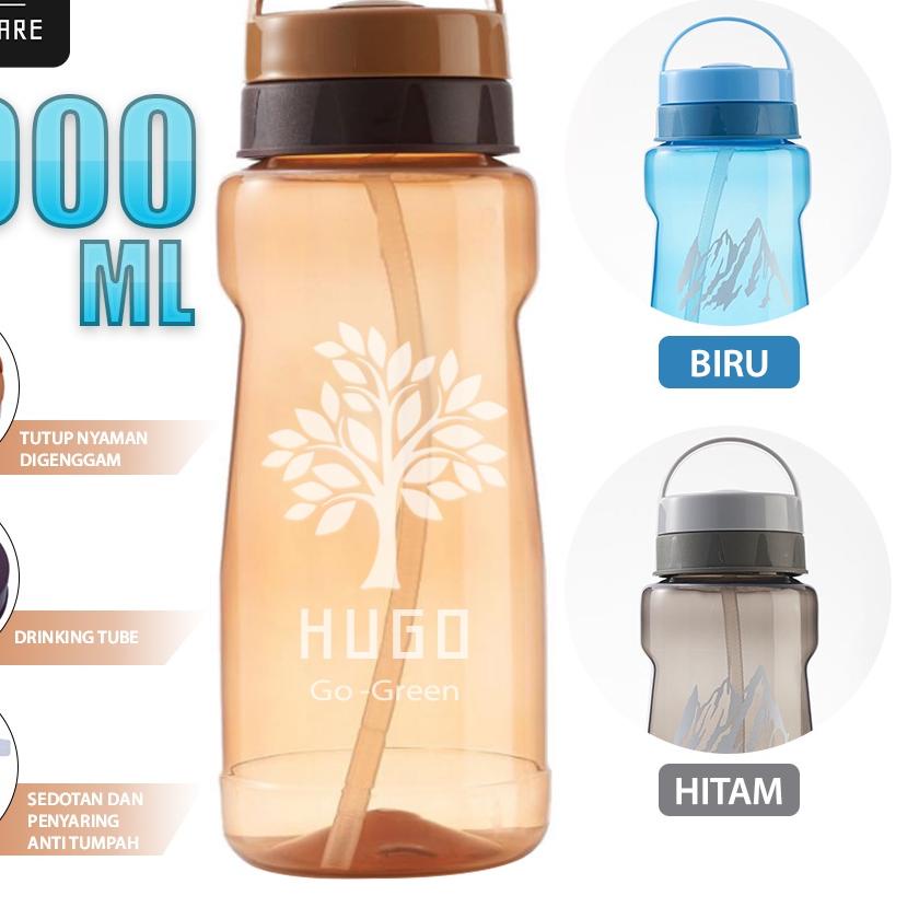 ☟ HUGO Botol Minum Jumbo 2 Liter - Tempat Air Minum 2000 ml Besar ✽