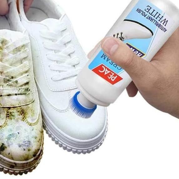 CINSTORE Cairan Pembersih Sepatu Putih 100ml Shoe Cleaner Sikat Pembersih Sepatu Penghilang Noda Membandel