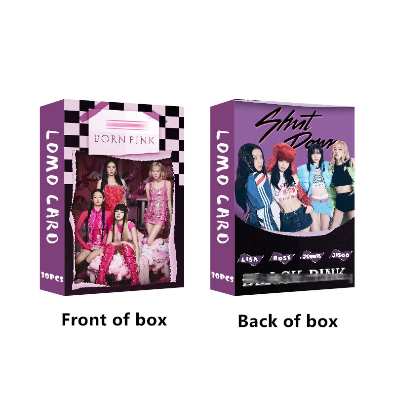 30pcs/box BP Album SHUT DOWN Photocards LISA ROSE JENNIE JISOO Born Pink Kartu Lomo Hitam Pink Kpop Postcards READY STOCK Blackpink Blackpink