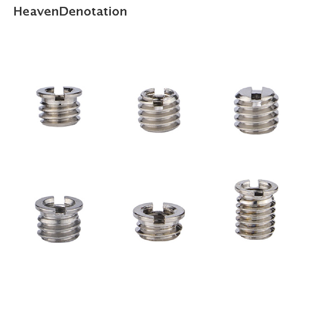 [HeavenDenotation] 5pcs 1per4ke3per8inci Sekrup Universal Adaptor Kamera Konversi Mur Set Tripod Monopod Ballhead Mount Aksesoris Untuk Light Stand Dslr HDV
