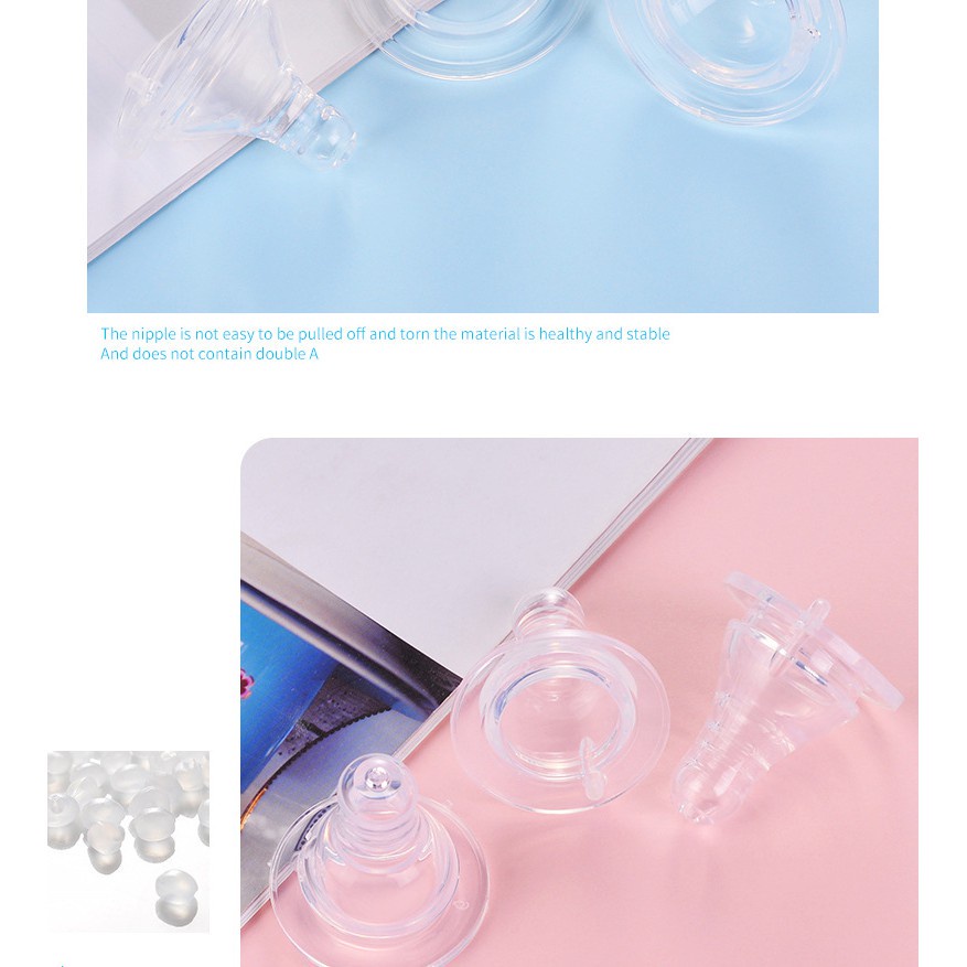 Food BPA Free Baby Puting Susu Soft Teat for Avent Natural Wide Neck Bayi Botol Silicon Nipple Anti Colic Pacifier Murni Murah Bayi Silikon Dot XNZ