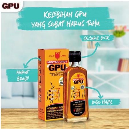 * NCC * GPU Minyak Urut Pijat Liniment Oil Rub Massage Knead Dari Cap Lang