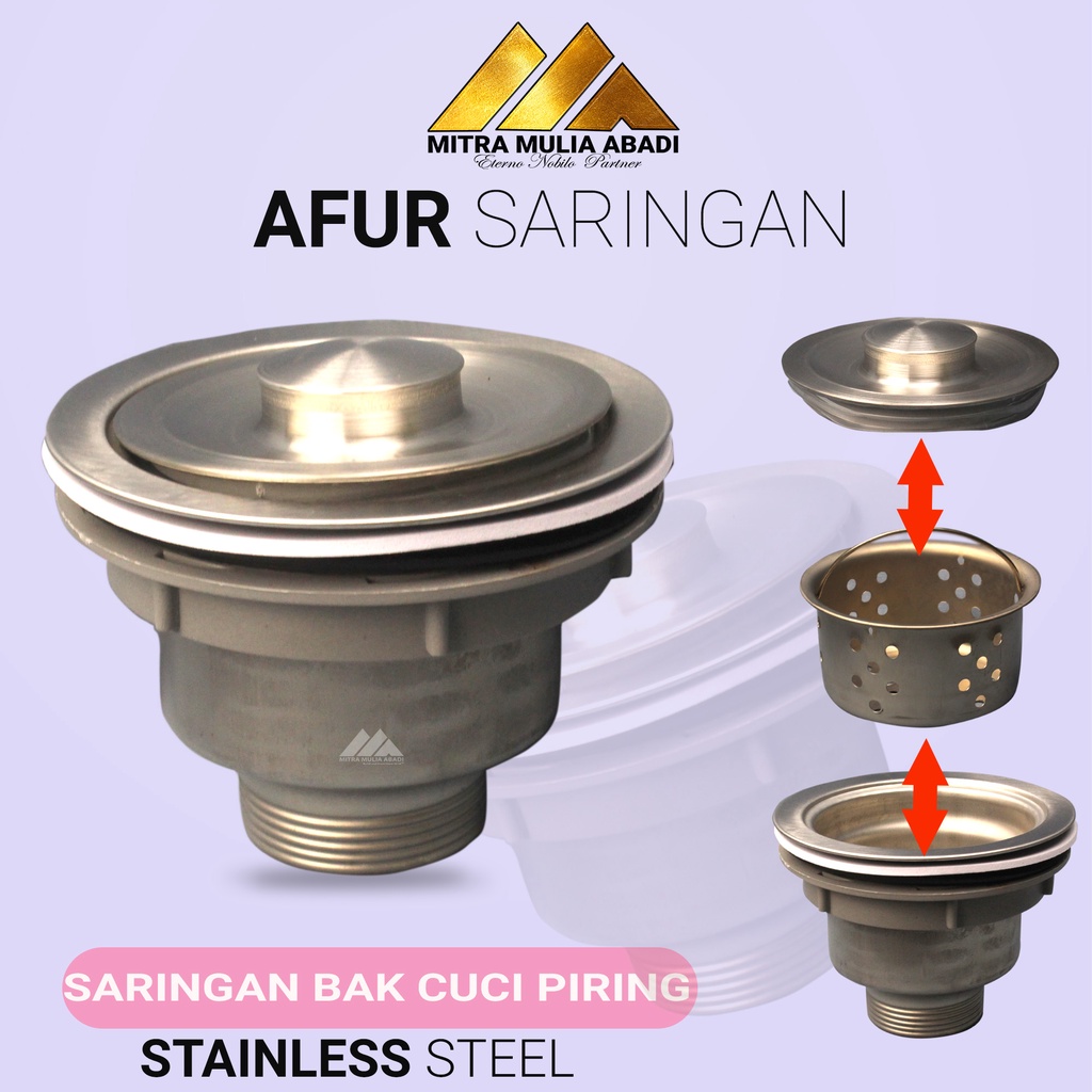 Afur Saringan Bak Cuci Piring Stainless Steel Kitchen Sink