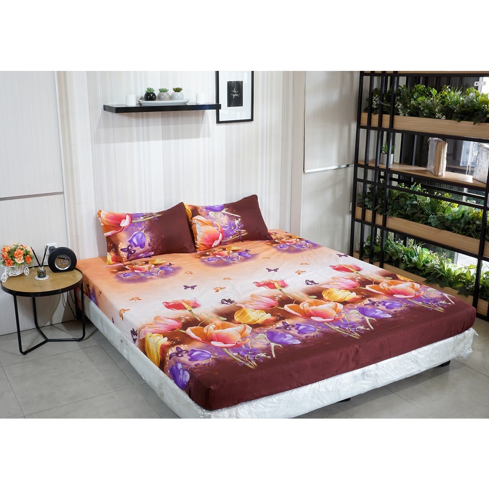 Idola Style Veronica Sprei 100 / 120 Micro Print Tinggi 20 cm MP-8009