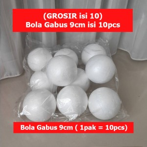 Bola Gabus 9cm / Bola Gabus Styrofoam diameter 9cm HARGA GROSIR 10 pc