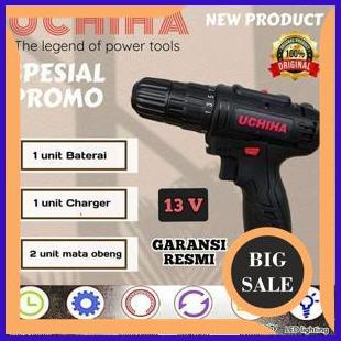 suku cadang promo Mesin Bor Baterai Cordless 13vf 25torsi Uchiha Tembok Besi Kayu dll 1F3B