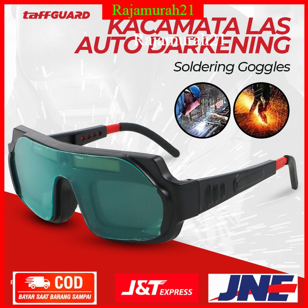 TaffGUARD Kacamata Las Otomatis Auto Darkening Soldering Googles - TX-012 - Black - 7ROT8BBK