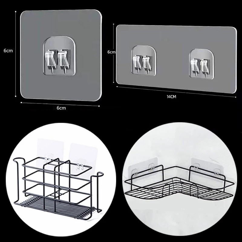 [Harga Grosir] [Unggulan] 1PC Rak Penyimpanan Tempelan Tempelan Perekat Seamless Tahan Air Kait Gantungan Dinding Beban Berat Shelf Holder Untuk Dapur Kamar Mandi