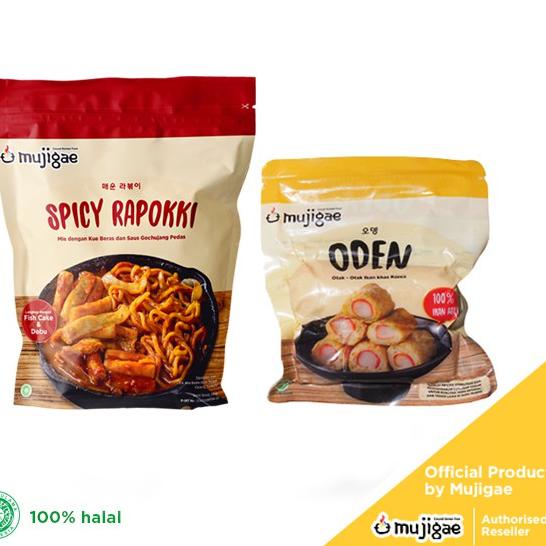 

☑ KOMBO Mujigae Spicy Rapokki 350 gr + Oden Korean Fish Cake 120 gr ♟