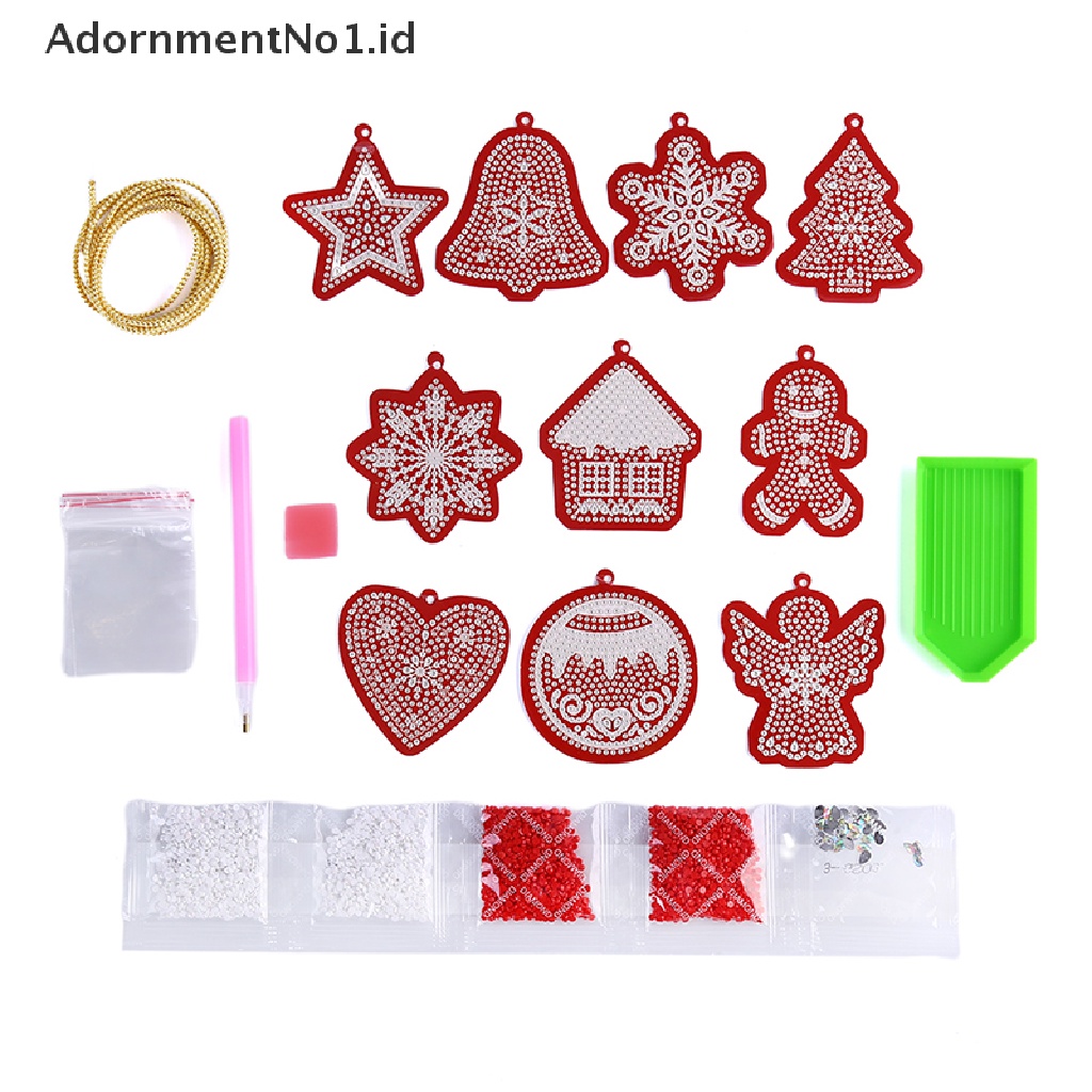 [AdornmentNo1] Diy 5D Berlian Paing Pohon Natal Liontin Gantung Hiasan Dekorasi Craft [ID]
