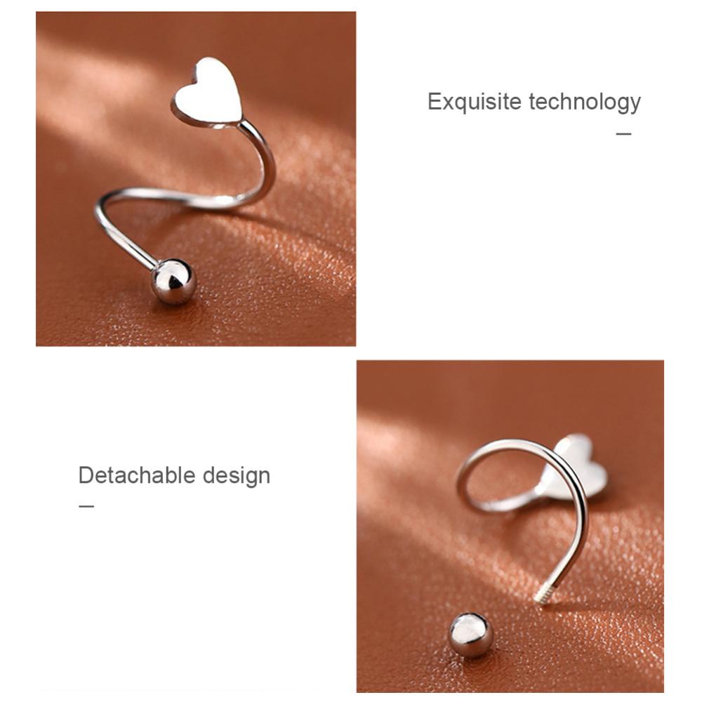 Timekey Bintang Cinta Anting Berputar Temperamental Ear Studs Anting Serbaguna Aksesori Perhiasan Untuk Wanita A3U1