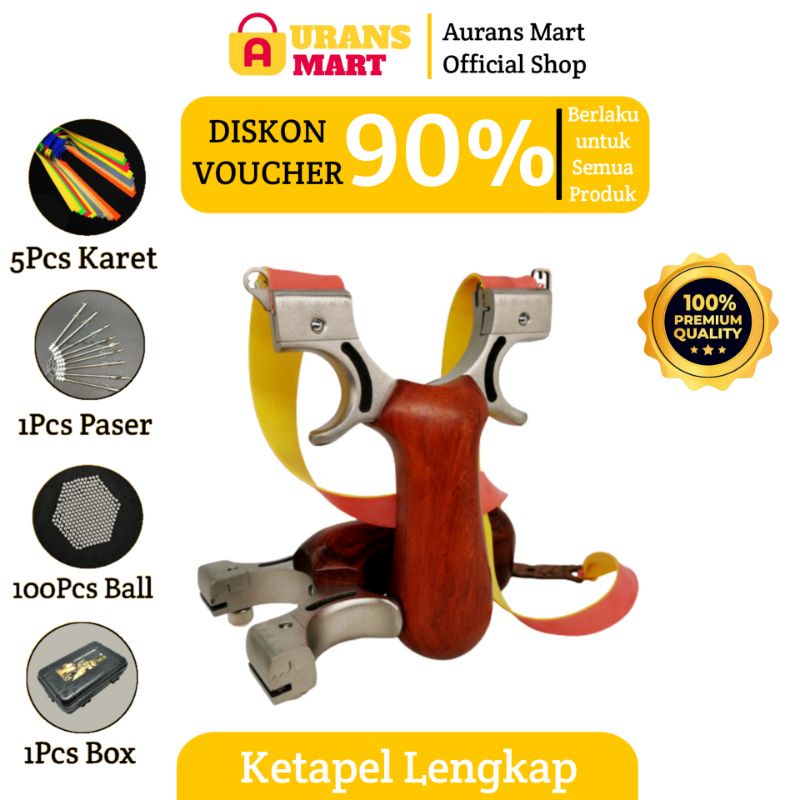 Piaoyu Ketapel Metal Slingshot Hunting Catapult - Katapel Slingshot