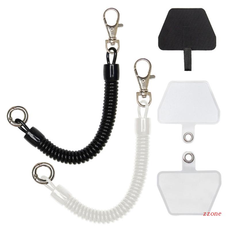 Zzz Telescopic Spring Anti-Pencurian Gasket Ponsel Lanyard Phone Charm String Straps Elastis Lanyard Pengganti