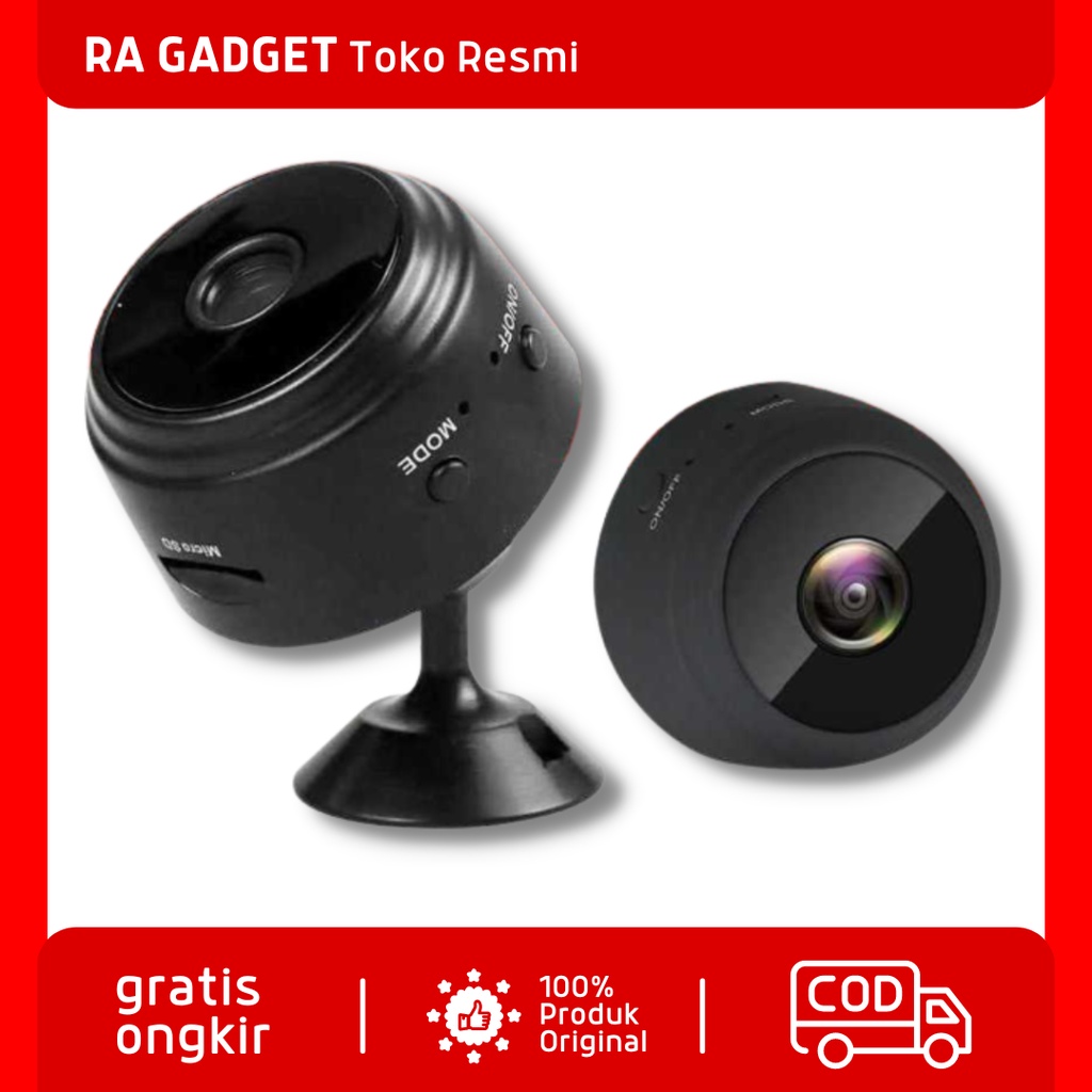 Mini WiFi IP Camera CCTV Wide Angle Nightvision 1080P / Cctv Mini Tersembunyi Tanpa Kabel Outdoor Te