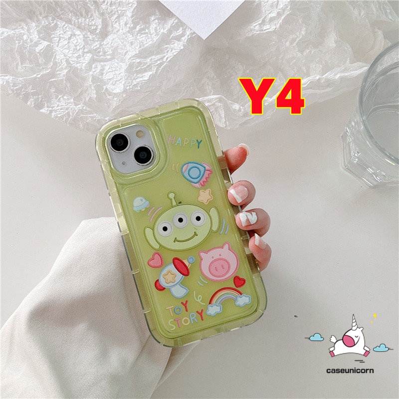 Casing Redmi10 9 12C 10C 10A 9T A1 9C NFC 9A POCO F4 Redmi Note10 8 11s 9 10s 11 Note9 Note11 Airbag Shockproof Stiker Kartun Cerita Mainan Lucu Alien Buzz Lightyear Soft Tpu Case