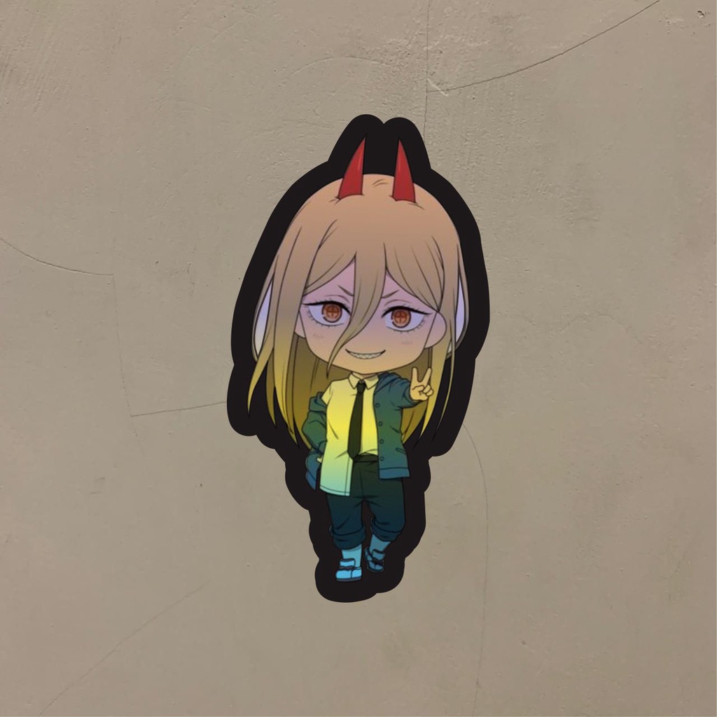 

Stiker Anime Hologram Power Chainsawman Stiker Case Hp dan Laptop 7 Cm