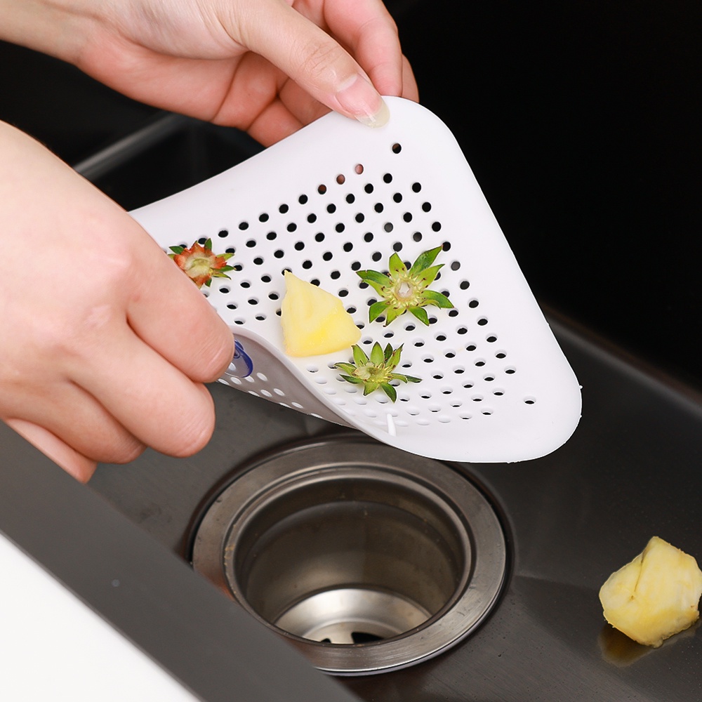 Floor Drain Kamar Mandi Hair Fur Trapper Suction Cup Design Mesh Drainase Penutup Wastafel Sisa Makanan Strainer Pad Anti Bau Anti Sumbat Alas Filter Silikon