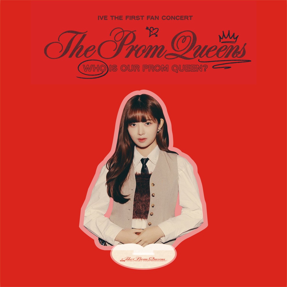 Stand Akrilik Konser Kipas Angin 10CM IVE Pertama THE PROM QUEENS IVE Member Stop Sign Berdiri