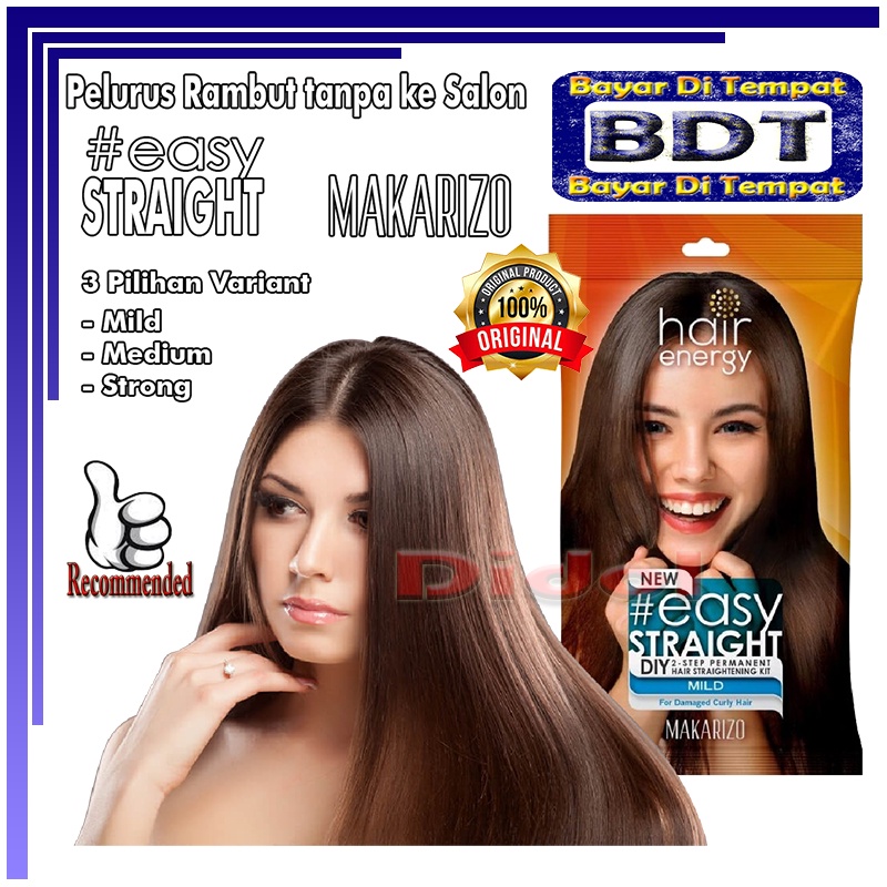 Obat Pelurus Rambut Pria Wanita Smoothing Pelurus Rambut Makarizo Hair Energy Easy Straight 80ml Oba