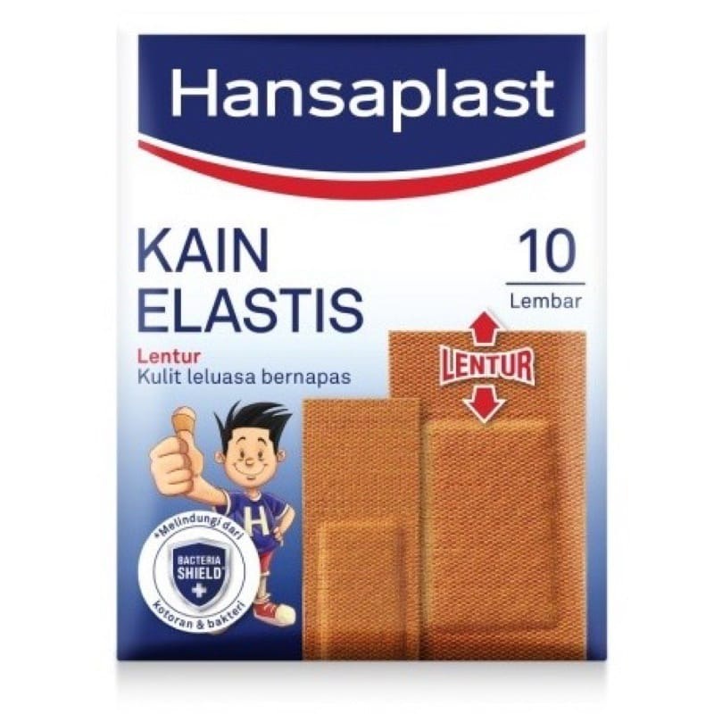 HANSAPLAST Kain Elastis isi 10 lembar - Plester Luka Standar Jumbo Mix