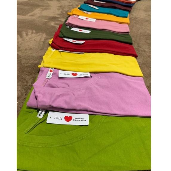 HOT SALE Kaos polos belle ori 100% lengan panjang V neck uk L XL XXL
