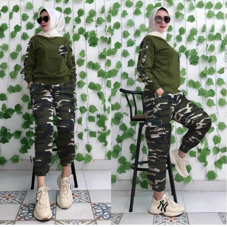 TERLARIS ARMY SET WANITA / SET ARMY / SETELAN ARMY / SET JOGER / TREND FASHION WANITA/TERKINI
